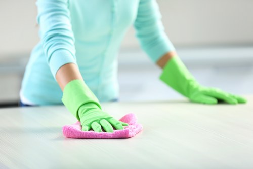 Local technician treating stained upholstery in Camden